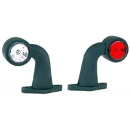 Gumilámpa piros -fehér led 90' rövid