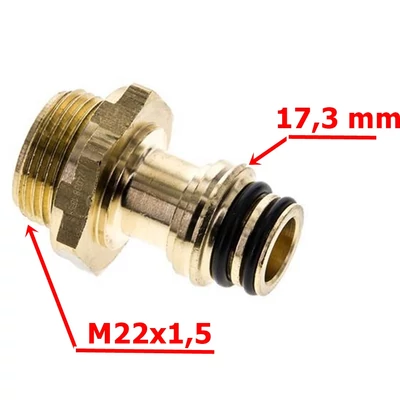 Levegőcsatlakozó Raufoss  M22x1,5-Regular 	93150022