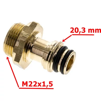 Levegőcsatlakozó Raufoss M22x1,5-Heavy 	93160022